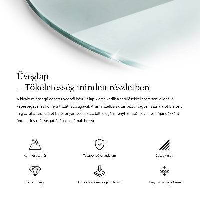 Glasplatte für runden tisch transparent