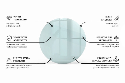 Glasplatte für runden tisch transparent