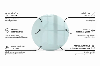 Glasplatte für runden tisch transparent