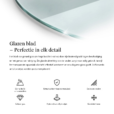 Glasplatte für runden tisch transparent
