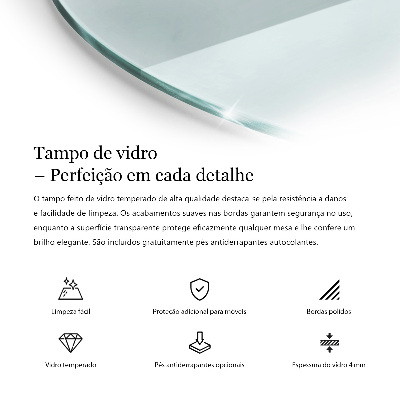 Glasplatte für runden tisch transparent