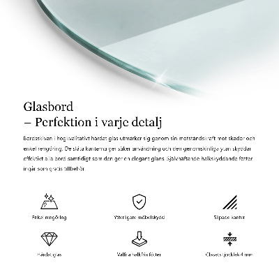 Glasplatte für runden tisch transparent