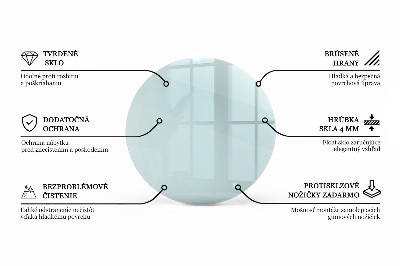 Glasplatte für runden tisch transparent