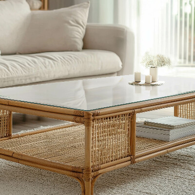 Rechteckige tischplatte Reines Weiß