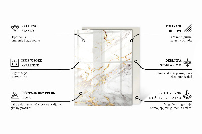 Rechteckige tischplatte Reines Weiß