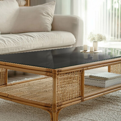 Rechteckige tischplatte Solides Schwarz, elegant