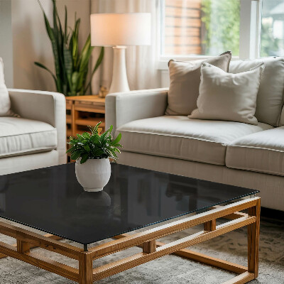 Rechteckige tischplatte Solides Schwarz, elegant