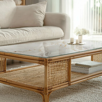 Rechteckige tischplatte Dezente Marmoradern