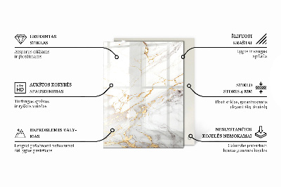 Rechteckige tischplatte Marmorähnliches Muster