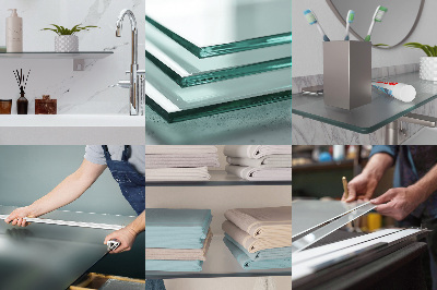 Badezimmer Glasregal Halbdurchsichtig