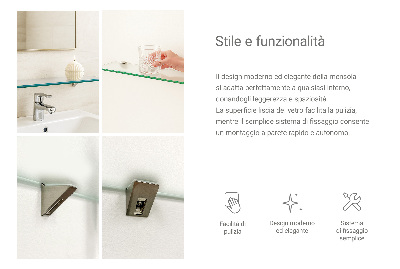 Badezimmer Glasregal Halbdurchsichtig