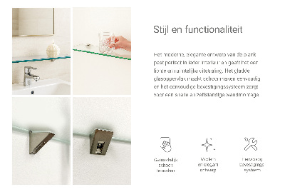 Badezimmer Glasregal Halbdurchsichtig