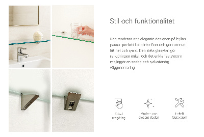 Badezimmer Glasregal Halbdurchsichtig