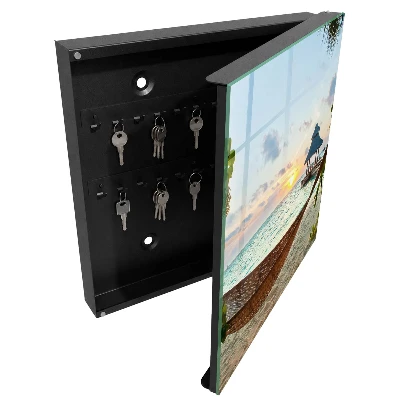 Schlüsselschrank für den Flur mit Motiv Strandentspannung