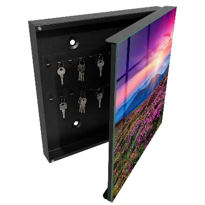 Schlüsselschrank für den Flur mit dem Motiv Morgen in den Bergen