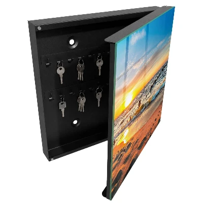 Moderner Schlüsselkasten mit Motiv Sonnenuntergang