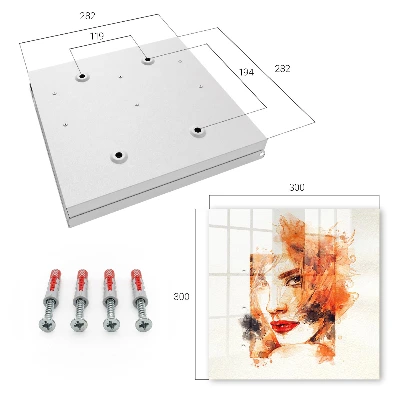Schlüsselschrank Feminine Aquarellmalerei