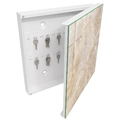 Schlüsselkasten modern Beiger Marmor