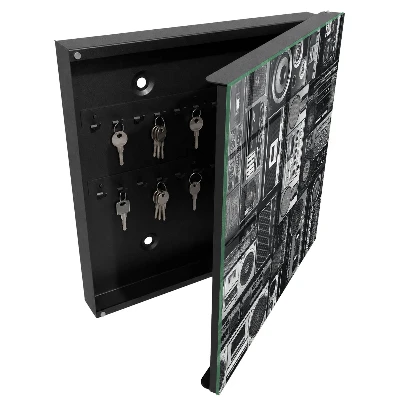 Schlüsselschrank mit musikalischem Nostalgie-Design