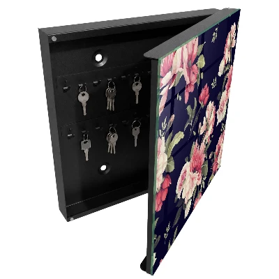 Schlüsselschrank für den Flur mit romantischem Blumenmotiv