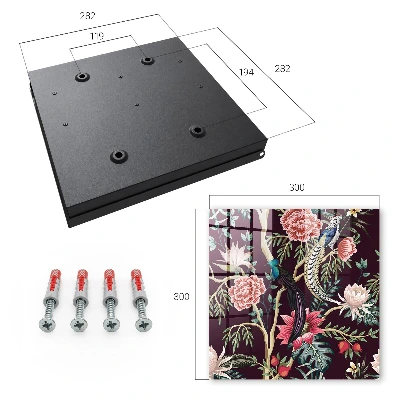 Schlüsselschrank für den Flur Blumen und Vögel