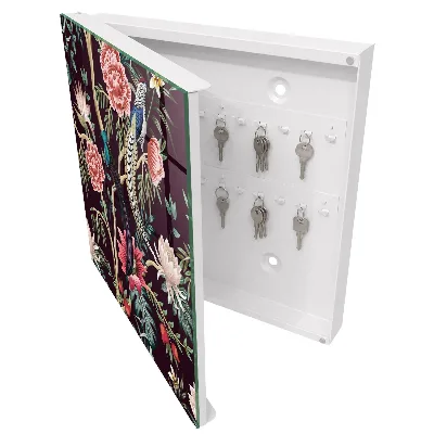 Schlüsselschrank für den Flur Blumen und Vögel
