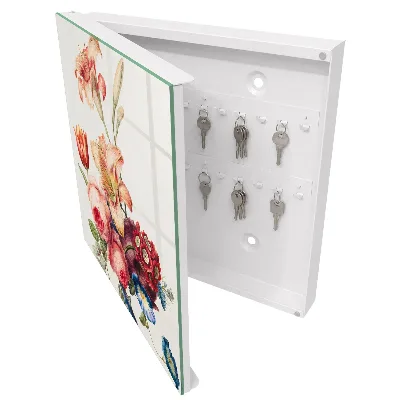 Schlüsselkasten modern Bunte Blumen