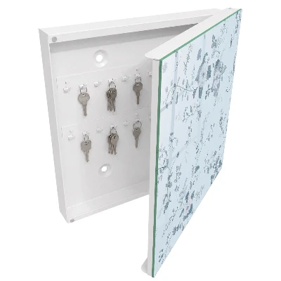 Schlüsselschrank für den Flur Botanische Blumen