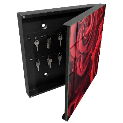 Schlüsselschrank mit Motiv Rote Rosen