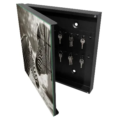 Schlüsselschrank Zebras zusammen
