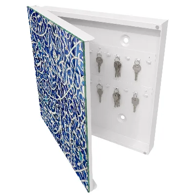 Schlüsselschrank Blaue Arabeske