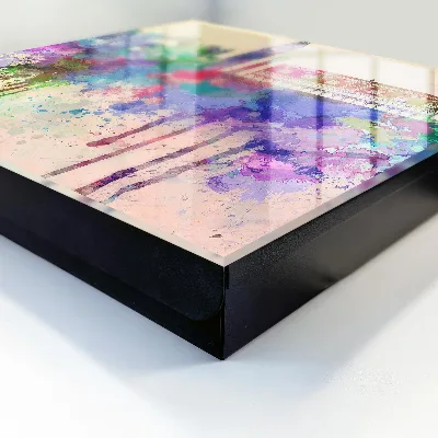 Schlüsselschrank für den Flur Urbane Aquarellmalerei