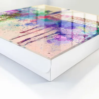 Schlüsselschrank für den Flur Urbane Aquarellmalerei