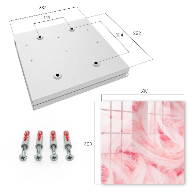 Schlüsselschrank für den Flur Rosa Federn