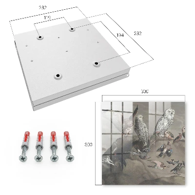 Schlüsselschrank Vögel auf einem Felsen