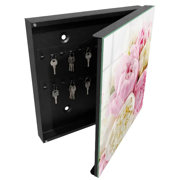 Schlüsselschrank für den Flur Pastellblumen