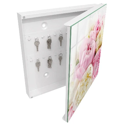 Schlüsselschrank für den Flur Pastellblumen