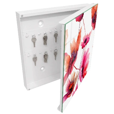 Schlüsselschrank Aquarellblumen