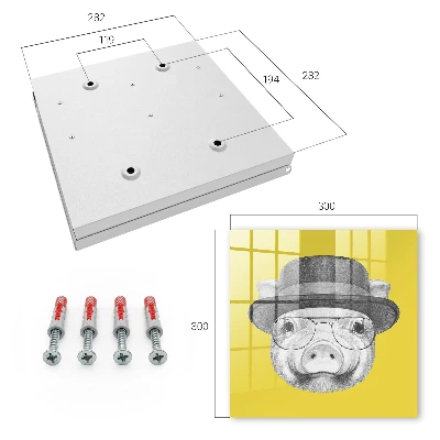 Schlüsselkasten modern Glückliches kleines Schweinchen