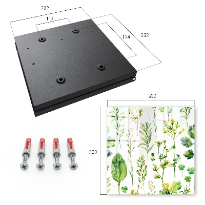 Schlüsselschrank für den Flur Pflanzen-Aquarell