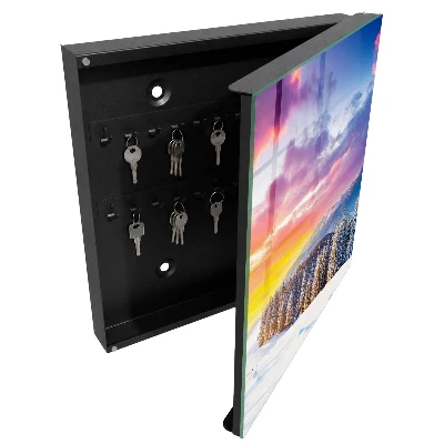 Schlüsselschrank für den Flur Wintersonnenuntergang