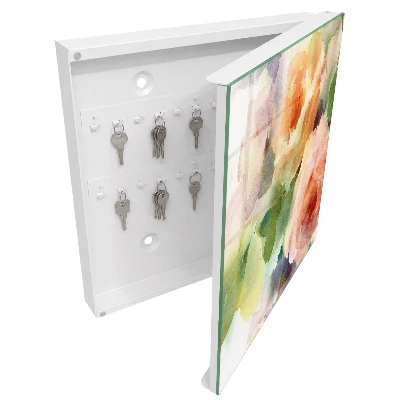 Schlüsselschrank Aquarellblumen