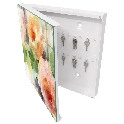 Schlüsselschrank Aquarellblumen