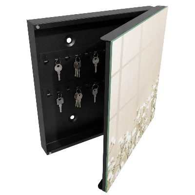Moderner Schlüsselkasten mit subtilem Blumenmotiv