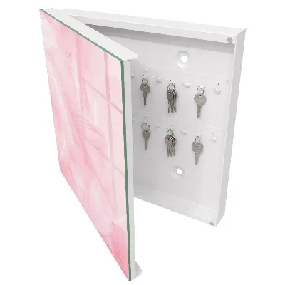 Schlüsselschrank Rosa Federn