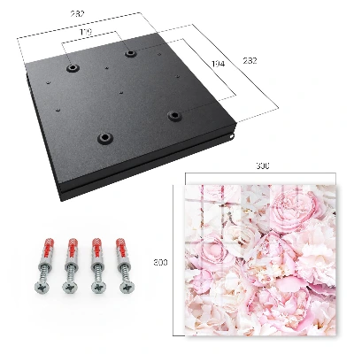 Schlüsselschrank für den Flur Pastellblumen