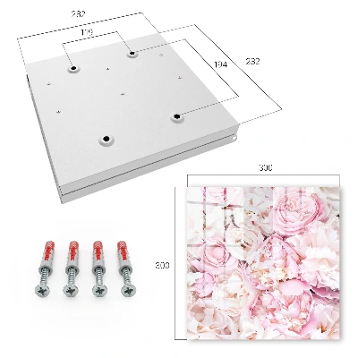 Schlüsselschrank für den Flur Pastellblumen