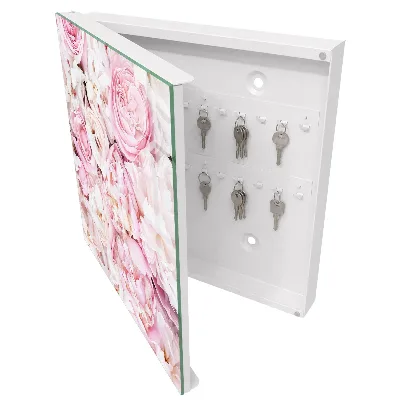 Schlüsselschrank für den Flur Pastellblumen