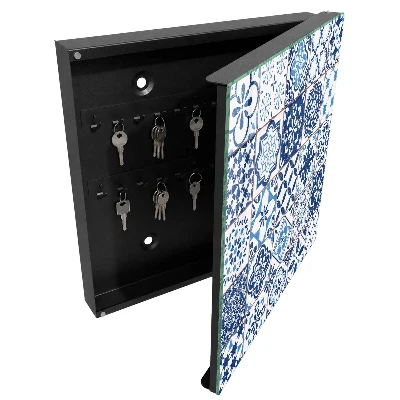Schlüsselschrank Blaue Fliesen