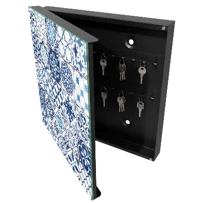 Schlüsselschrank Blaue Fliesen